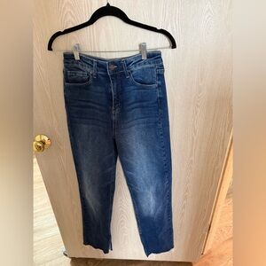 Cello High-Rise Slim Straight Jeans - Indigo Blue